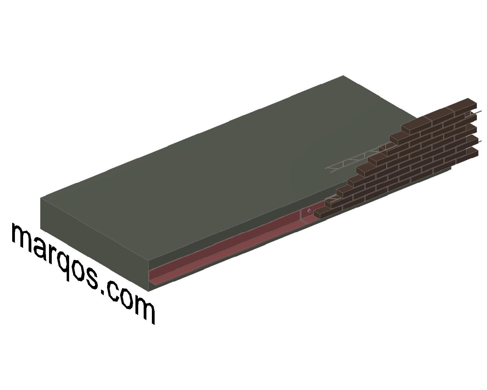 Cerramiento armado con murfor sobre perfil atornillado a forjado (3D)